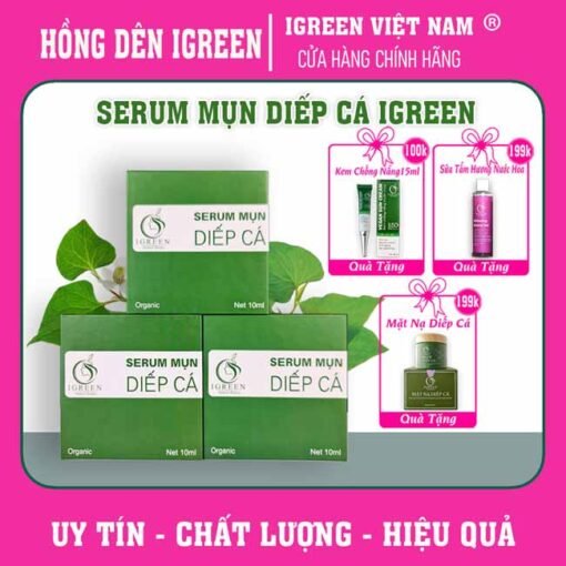 Giá sỉ 3 Serum Trị Mụn Diếp Cá Igreen - Giải Pháp Tự Nhiên Cho Da Mụn