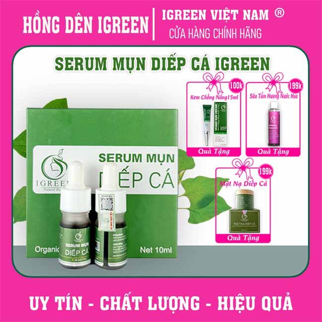 Serum Diếp Cá Trị Mụn Thương hiệu Igreen