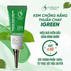 Kem chống nắng thuần chay igreen sfp50+pa