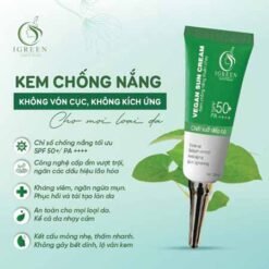 Kem chống nắng Igreen thành phần thuần chay, an toàn lành tính