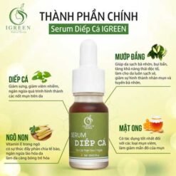 Serum trị mụn diếp cá igreen - Sạch mụn hết thâm