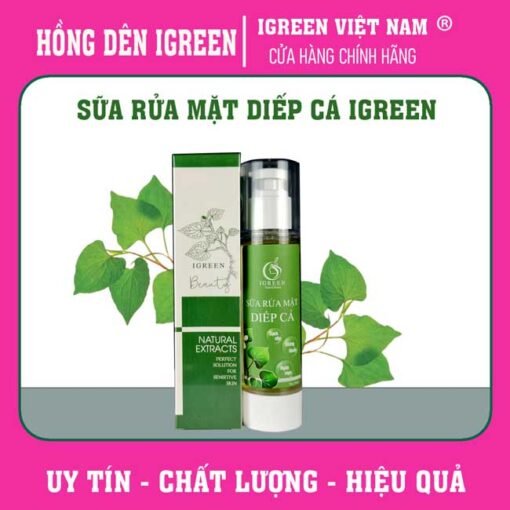 Sữa Rửa Mặt Diếp Cá Igreen: Bí Quyết Cho Làn Da Sáng Mịn